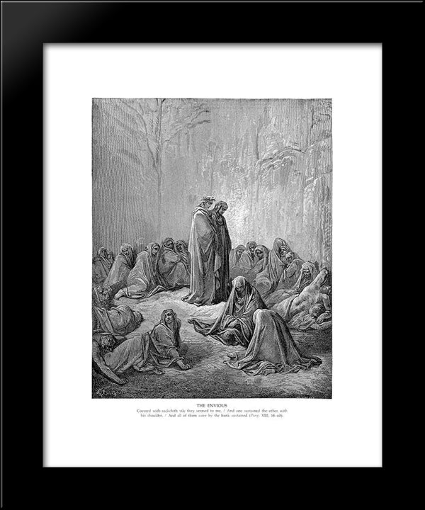 The Envious 20x24 Black Modern Wood Framed Art Print Poster by Dore, Gustave