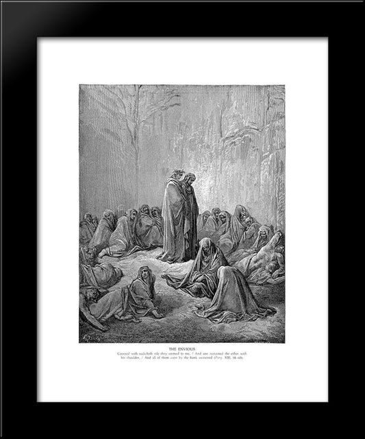 The Envious 20x24 Black Modern Wood Framed Art Print Poster by Dore, Gustave