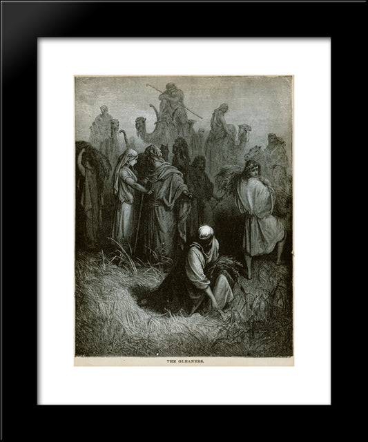 The Gleaners 20x24 Black Modern Wood Framed Art Print Poster by Dore, Gustave