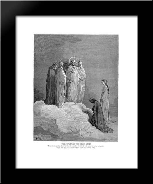 The Heaven Of The Fixed Stars 20x24 Black Modern Wood Framed Art Print Poster by Dore, Gustave