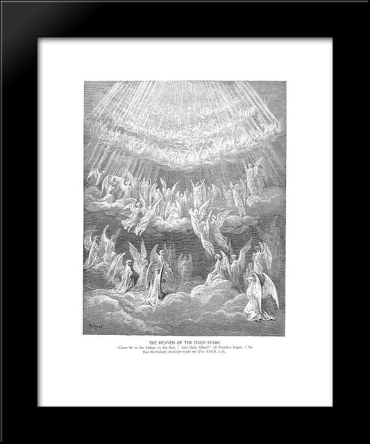 The Heaven Of The Fixed Stars Ii 20x24 Black Modern Wood Framed Art Print Poster by Dore, Gustave