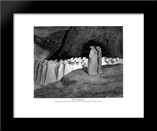 The Hypocrites 20x24 Black Modern Wood Framed Art Print Poster by Dore, Gustave