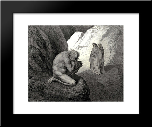 The Inferno, Canto 7 20x24 Black Modern Wood Framed Art Print Poster by Dore, Gustave