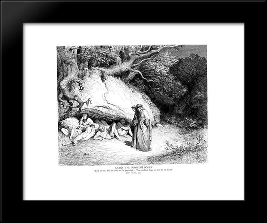 The Innocent Souls 20x24 Black Modern Wood Framed Art Print Poster by Dore, Gustave