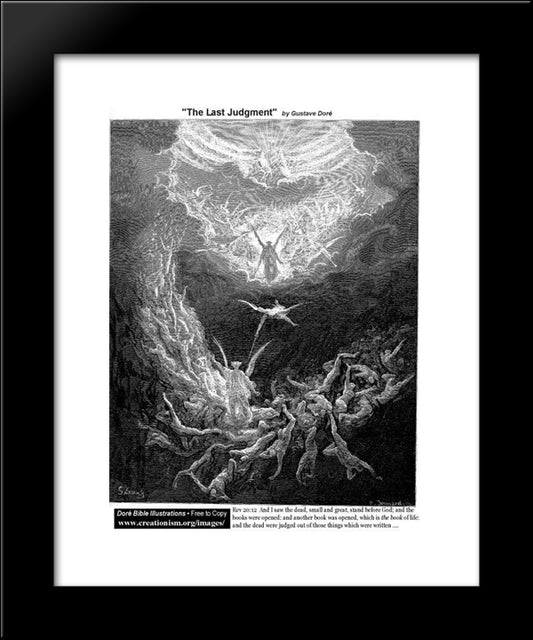 The Last Judgment 20x24 Black Modern Wood Framed Art Print Poster by Dore, Gustave