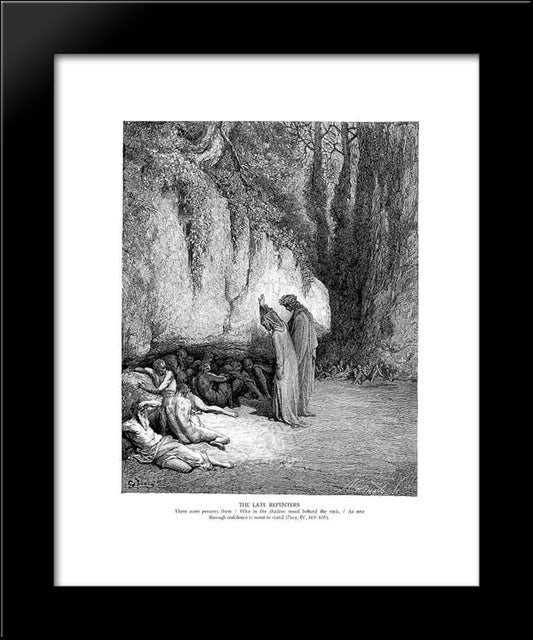 The Late Repenters 20x24 Black Modern Wood Framed Art Print Poster by Dore, Gustave