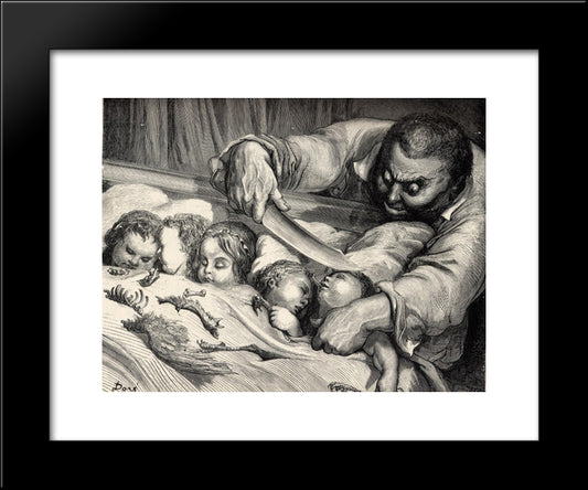 The Little Thumb 20x24 Black Modern Wood Framed Art Print Poster by Dore, Gustave