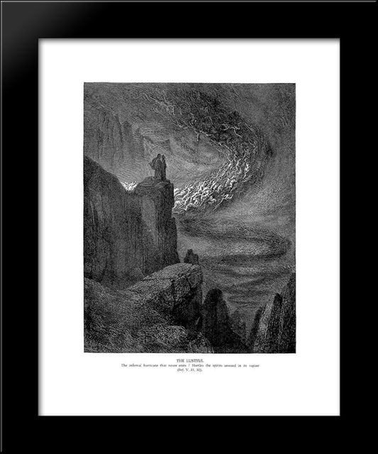 The Lustful 20x24 Black Modern Wood Framed Art Print Poster by Dore, Gustave