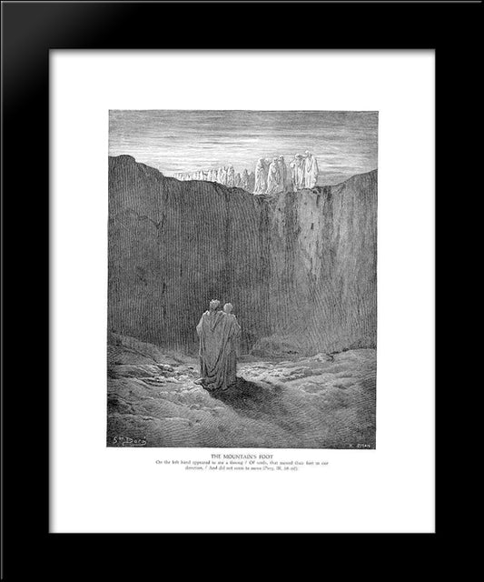 The Mountain'S Foot 20x24 Black Modern Wood Framed Art Print Poster by Dore, Gustave