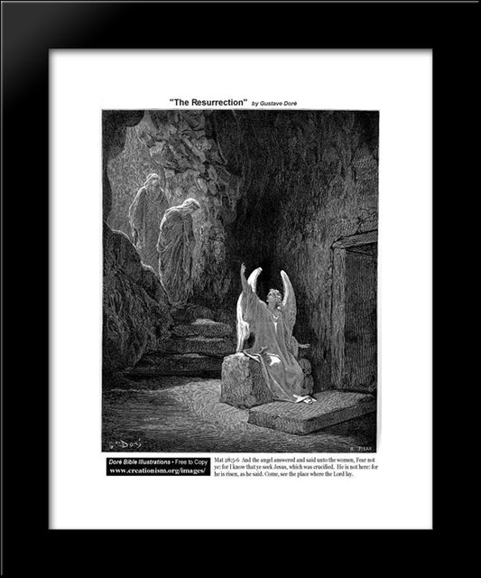 The Resurrection 20x24 Black Modern Wood Framed Art Print Poster by Dore, Gustave