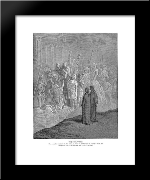 The Sculptures 20x24 Black Modern Wood Framed Art Print Poster by Dore, Gustave