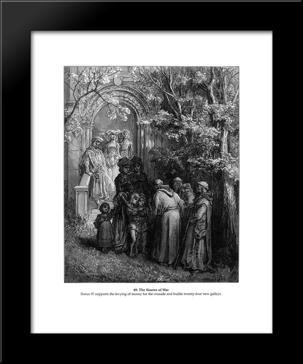The Sinews Of War 20x24 Black Modern Wood Framed Art Print Poster by Dore, Gustave