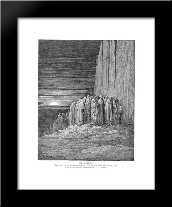 The Slothful 20x24 Black Modern Wood Framed Art Print Poster by Dore, Gustave