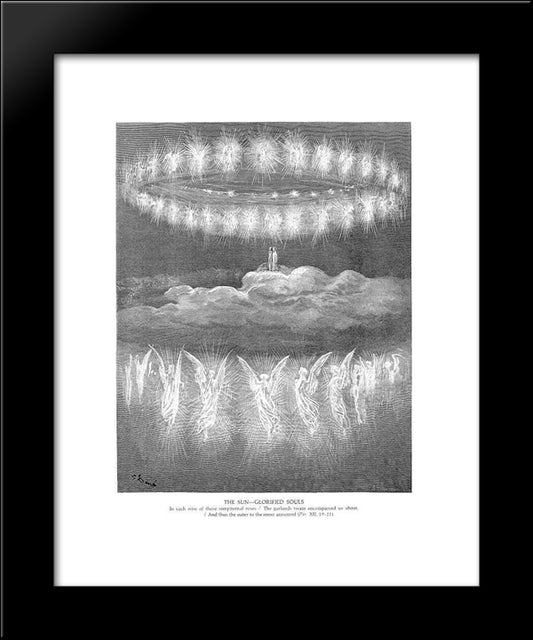 The Sun--Glorifies Souls 20x24 Black Modern Wood Framed Art Print Poster by Dore, Gustave