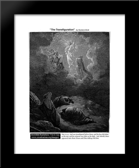 The Transfiguration 20x24 Black Modern Wood Framed Art Print Poster by Dore, Gustave