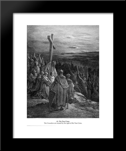 The True Cross 20x24 Black Modern Wood Framed Art Print Poster by Dore, Gustave