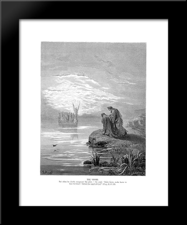 The Vessel 20x24 Black Modern Wood Framed Art Print Poster by Dore, Gustave