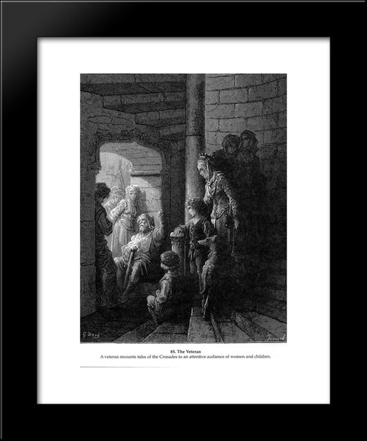 The Veteran 20x24 Black Modern Wood Framed Art Print Poster by Dore, Gustave