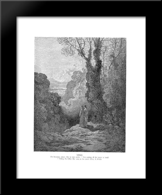 Venus 20x24 Black Modern Wood Framed Art Print Poster by Dore, Gustave