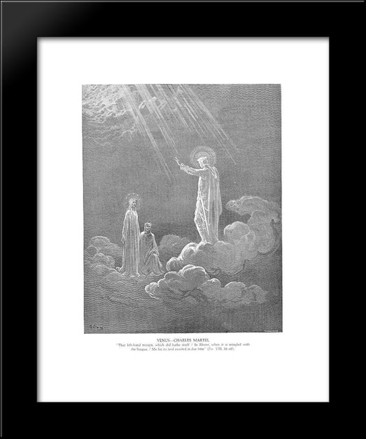 Venus - Charles Martel 20x24 Black Modern Wood Framed Art Print Poster by Dore, Gustave