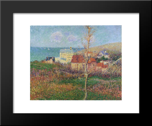 At The Coast Of Normandy 20x24 Black Modern Wood Framed Art Print Poster by Loiseau, Gustave