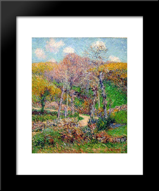 Breton Landscape 20x24 Black Modern Wood Framed Art Print Poster by Loiseau, Gustave