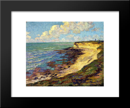 By The Sea 20x24 Black Modern Wood Framed Art Print Poster by Loiseau, Gustave