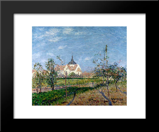 Church At Notre Dame At Vaudreuil 20x24 Black Modern Wood Framed Art Print Poster by Loiseau, Gustave