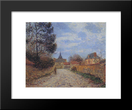 Church At Notre Dame By The Eure 20x24 Black Modern Wood Framed Art Print Poster by Loiseau, Gustave