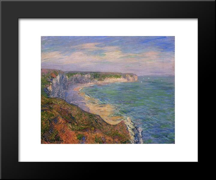 Cliffs At Fecamp In Normandy 20x24 Black Modern Wood Framed Art Print Poster by Loiseau, Gustave