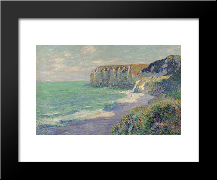 Cliffs At Saint Jouin 20x24 Black Modern Wood Framed Art Print Poster by Loiseau, Gustave