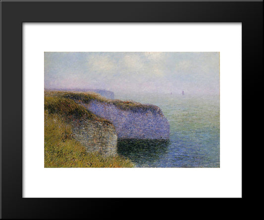 Cliffs Of Etretat 20x24 Black Modern Wood Framed Art Print Poster by Loiseau, Gustave