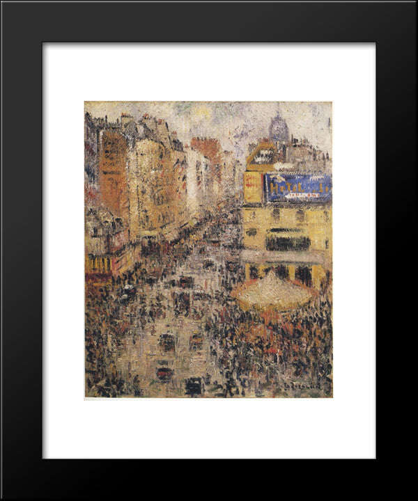 Cligancourt Street 20x24 Black Modern Wood Framed Art Print Poster by Loiseau, Gustave