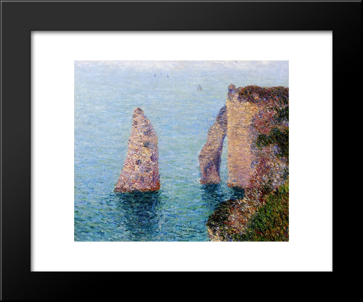 Etretat 20x24 Black Modern Wood Framed Art Print Poster by Loiseau, Gustave