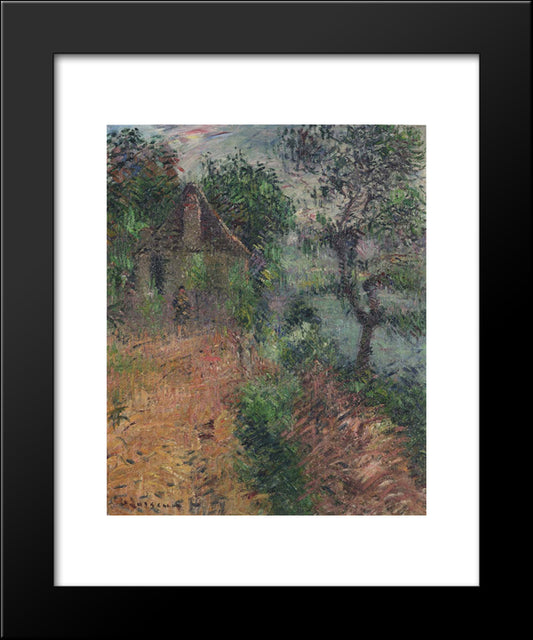 House At Beynac 20x24 Black Modern Wood Framed Art Print Poster by Loiseau, Gustave