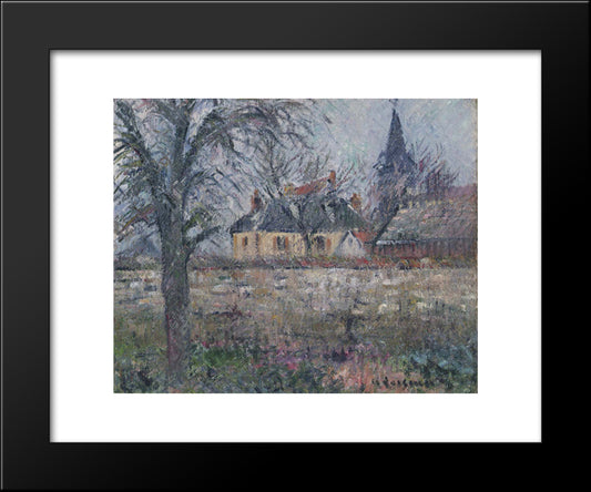 House Of Monsieur De Irvy Near Vaudreuil 20x24 Black Modern Wood Framed Art Print Poster by Loiseau, Gustave