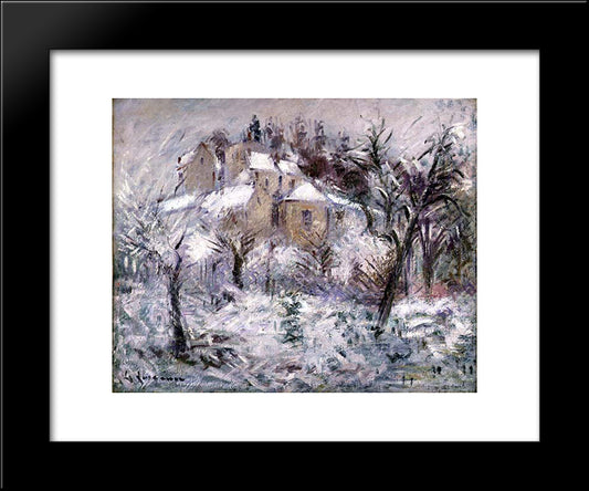 Houses At Pontoise 20x24 Black Modern Wood Framed Art Print Poster by Loiseau, Gustave