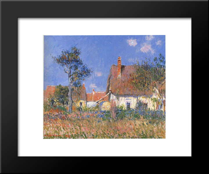 Houses In Normandy 20x24 Black Modern Wood Framed Art Print Poster by Loiseau, Gustave