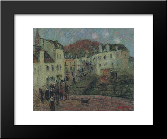 Mill At Pont Aven 20x24 Black Modern Wood Framed Art Print Poster by Loiseau, Gustave