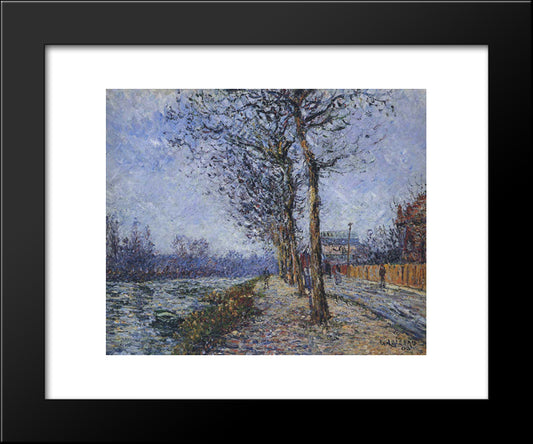 Oise At Pontoise 20x24 Black Modern Wood Framed Art Print Poster by Loiseau, Gustave