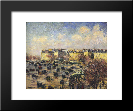 Paris Wagram Avenue 20x24 Black Modern Wood Framed Art Print Poster by Loiseau, Gustave