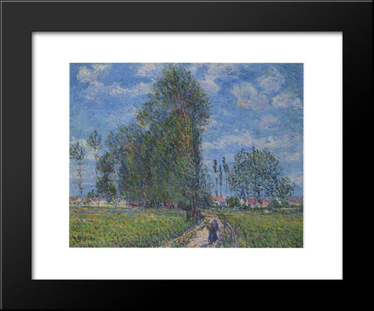 Path Near Saint Cyr Vaudreuil 20x24 Black Modern Wood Framed Art Print Poster by Loiseau, Gustave