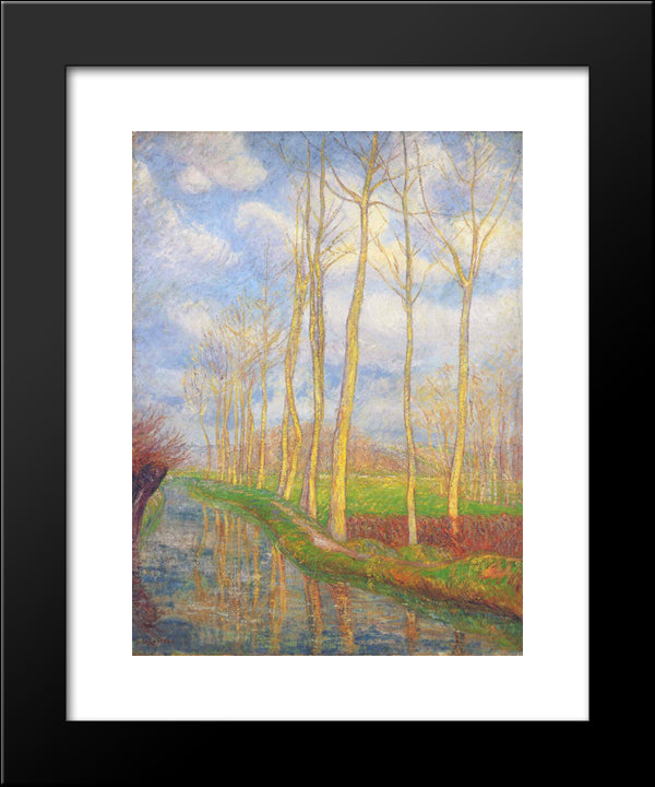 Poplars 20x24 Black Modern Wood Framed Art Print Poster by Loiseau, Gustave