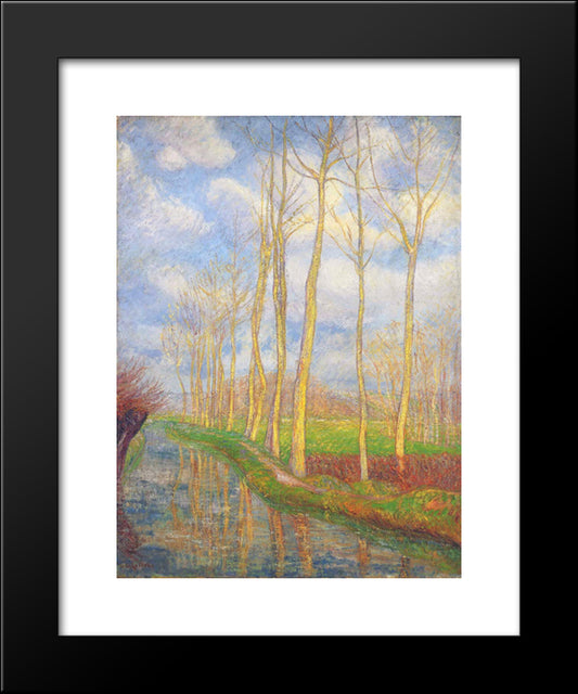 Poplars 20x24 Black Modern Wood Framed Art Print Poster by Loiseau, Gustave