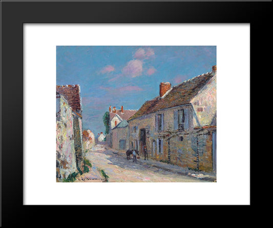 Rue A Ennery 20x24 Black Modern Wood Framed Art Print Poster by Loiseau, Gustave