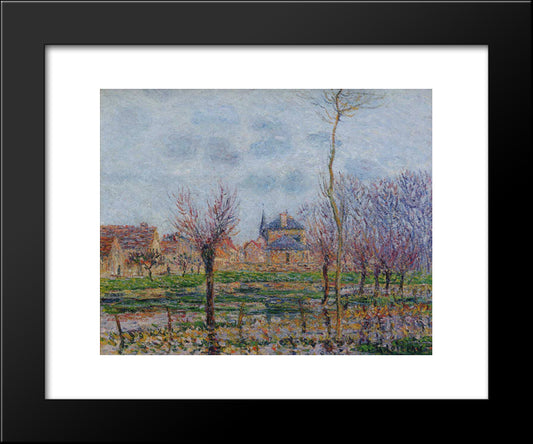 Saint Cyr Du Vaudreuil 20x24 Black Modern Wood Framed Art Print Poster by Loiseau, Gustave