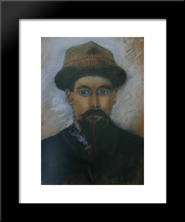 Self-Portrait 20x24 Black Modern Wood Framed Art Print Poster by Loiseau, Gustave