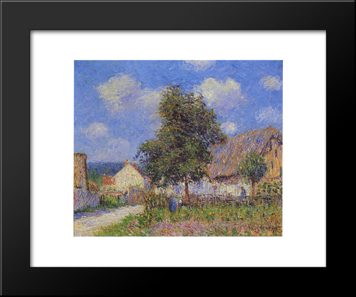 Small Farm At Vaudreuil 20x24 Black Modern Wood Framed Art Print Poster by Loiseau, Gustave