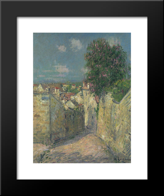 Street In Pontoise 20x24 Black Modern Wood Framed Art Print Poster by Loiseau, Gustave