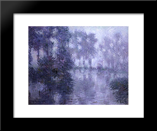 The Banks Of The Eure 20x24 Black Modern Wood Framed Art Print Poster by Loiseau, Gustave